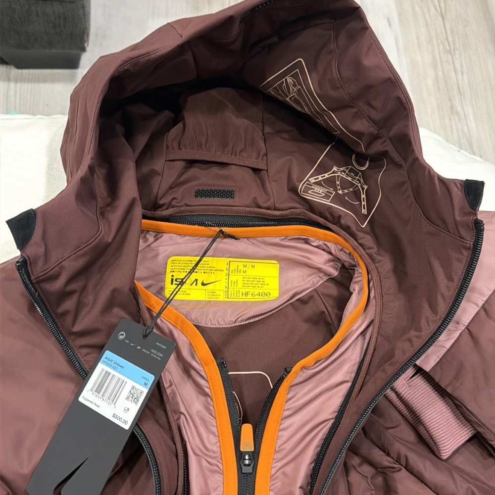 Men's Brown Jacket with Hood - Picture 5 of 14